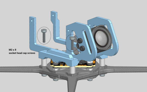 TuneRC DJI O3 Air Unit Mount (PETG+Screw Bag)