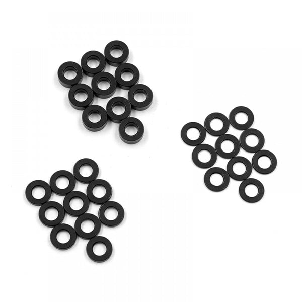 30 pc M2.5 Flat Washer Aluminium Pack (Black, Red)