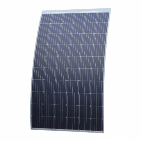 300W Semi-Flexible Solar Panel — Rear Junction Box, Made in Austria