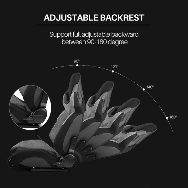 JIABEIR 1085 Grey Leather Bucket Car Seats Blue Interior Accessories Adjustable Sport Racing Vehicle Seats Modified Car Seats