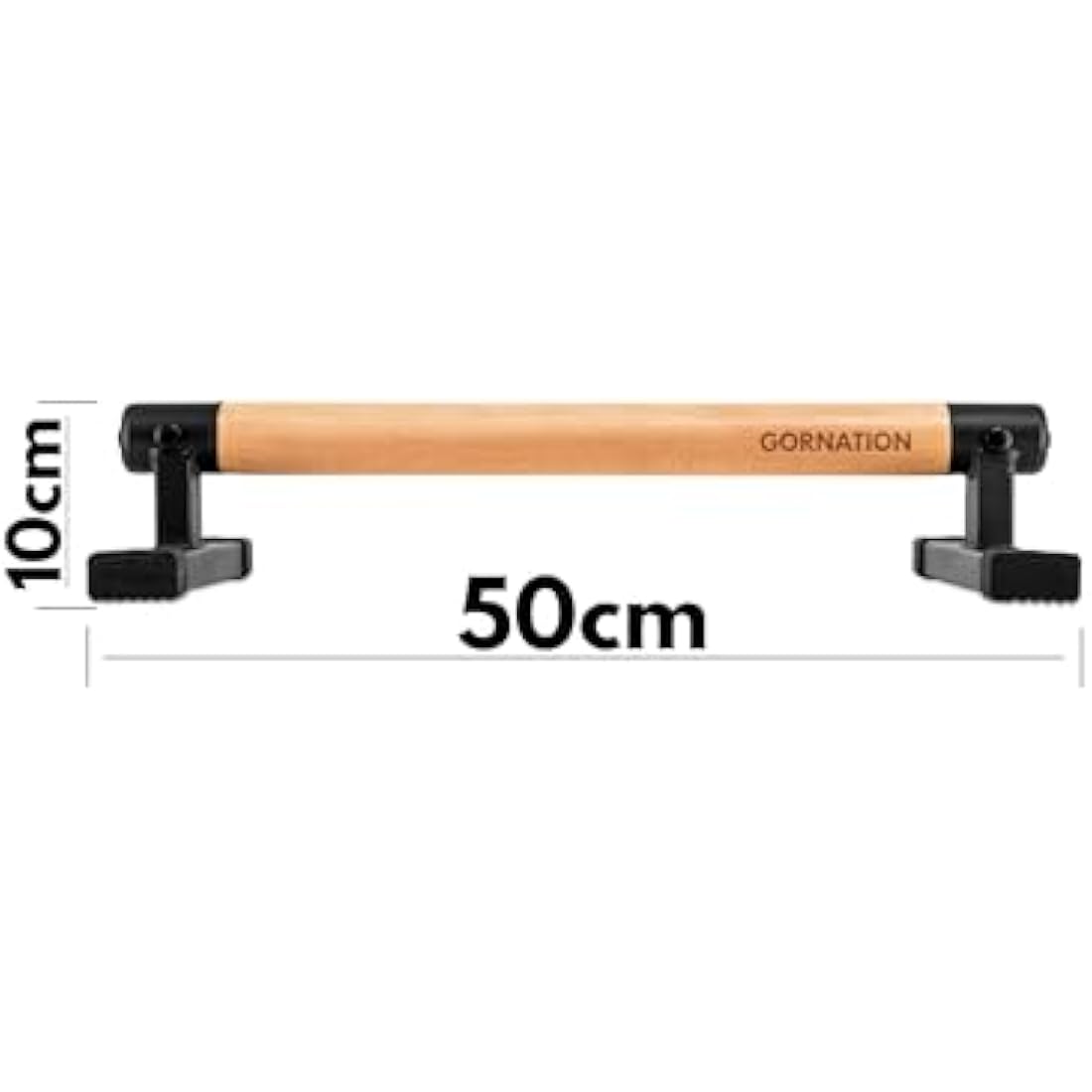 GORNATION Parallettes, Calisthenics Push-Up Bars for Handstands & Strength Training, Parallel Bars for Home & Outdoor Training, Fitness Equipment with Secure Grip, Non-Slip Feet, Wooden Handles
