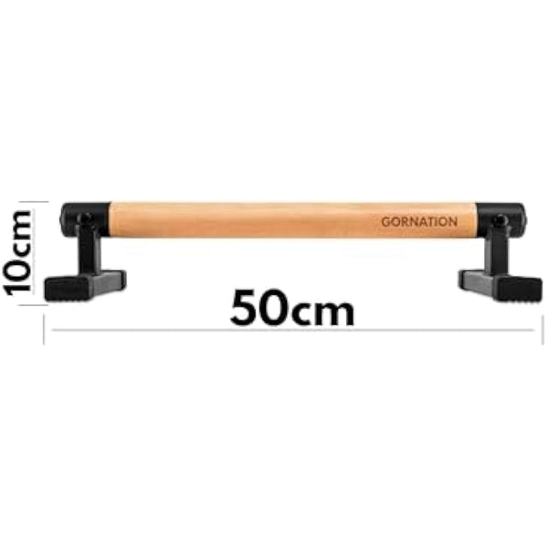 GORNATION Parallettes, Calisthenics Push-Up Bars for Handstands & Strength Training, Parallel Bars for Home & Outdoor Training, Fitness Equipment with Secure Grip, Non-Slip Feet, Wooden Handles