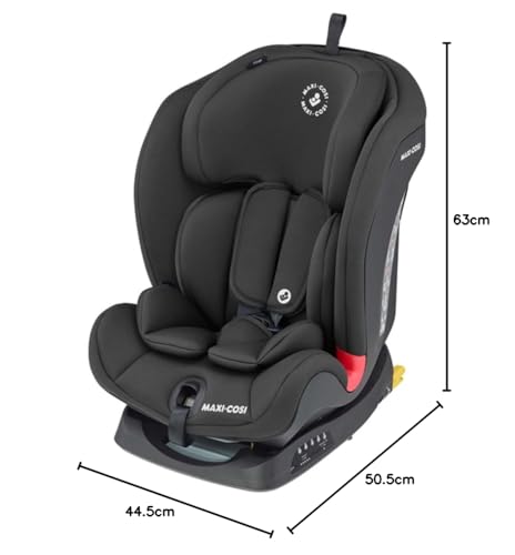 Maxi-Cosi Titan S Comfort i-Size, Breathable Comfort Fabrics, Child Car Seat, 15 months-12 years (76-150cm), ISOFIX Car Seat, 5 Recline & 13 Headrest Positions, G-CELL Protection, Authentic Black