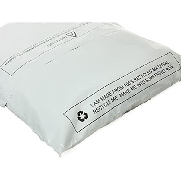 100 x Grey Mailing Bags Strong Self Seal Postage Bags - 12 x 16 (305 x 405 mm) – 100% Waterproof Recyclable Made of Polythene Durable Parcel Shipping Bags