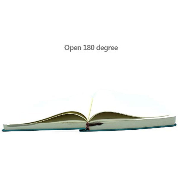 Drawing Thick Sketchbook Memo Writing Sketch Pad Diary 660 Pages Notebook Soft Faux Leather Cover Journal 80GSM Paper Notepad (Brown, A4)