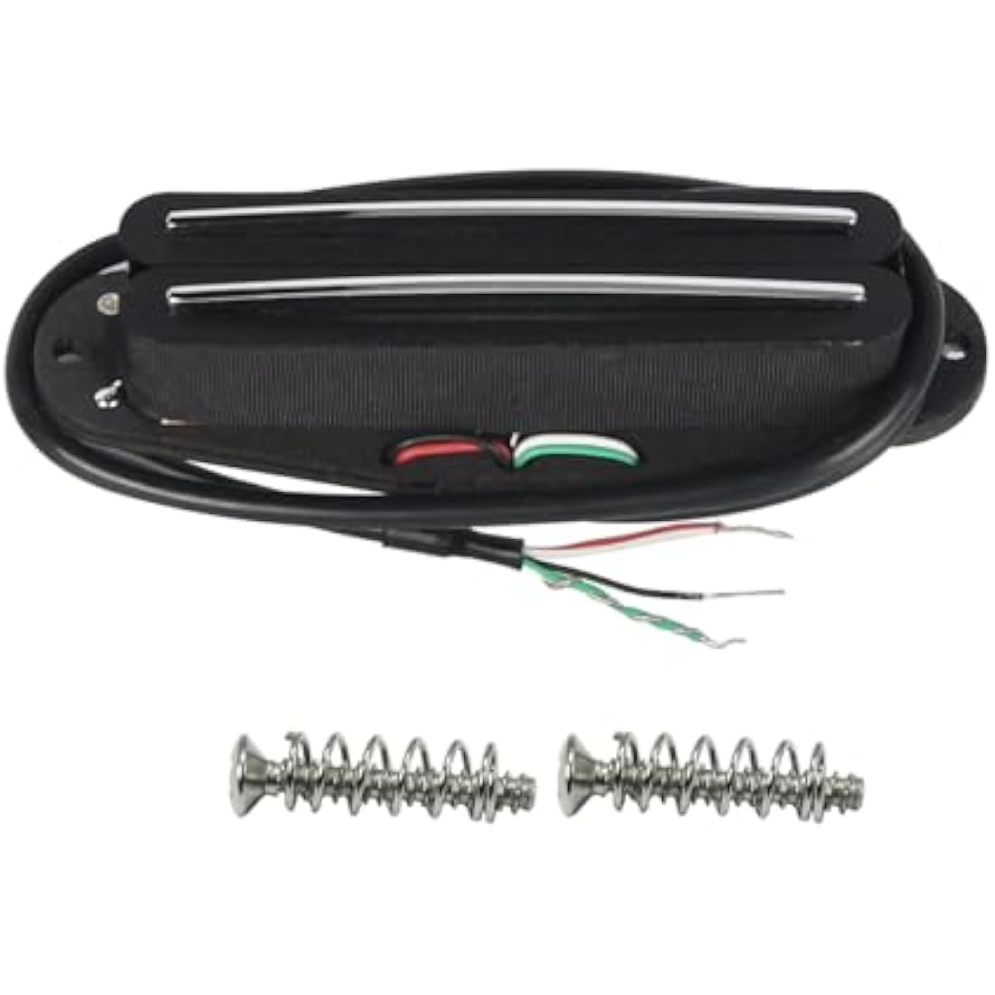 FLEOR Alnico 5 Hot Rail Humbucker Single-Coil-Sized Pickup 6-7K Humbucker Black Fit ST SQ TL Guitar