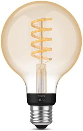 Philips Hue White Ambiance Filament Single Smart LED Globe [E27 Edison Screw] - 550 Lumens. Works with Alexa, Google Assistant and Apple Homekit