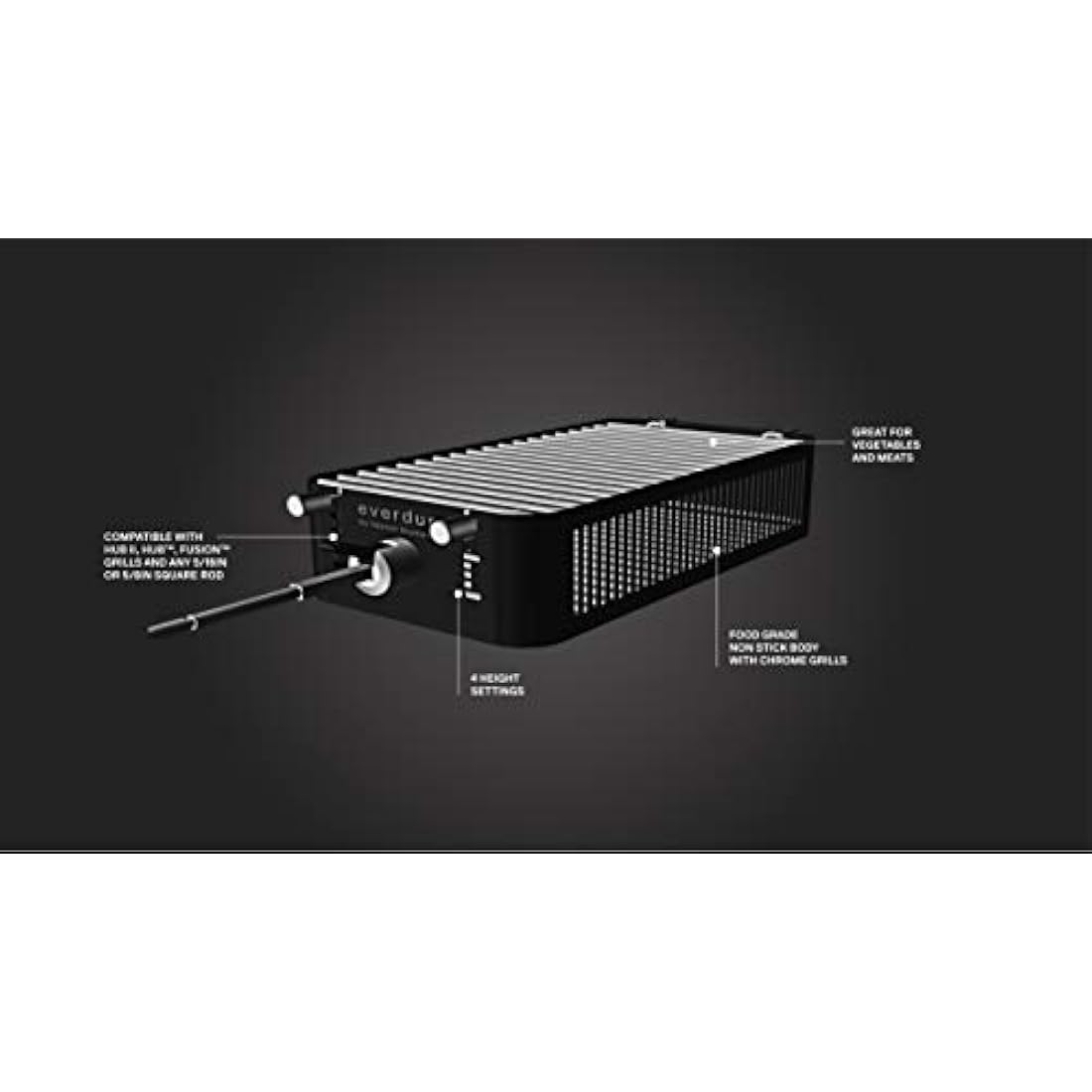 Everdure Hbcbasketc Rotisserie Basket for Hub? Fusion?