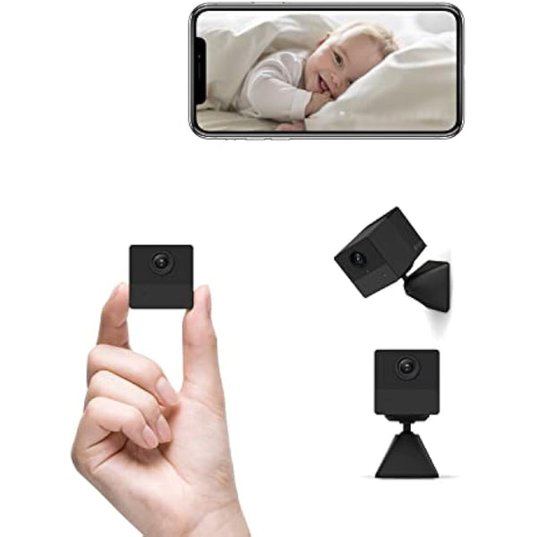 EZVIZ Mini Battery Camera Indoor, No Plug-in, with Audio Video, APP Control, Camera Wireless 2.4Ghz Wifi, Human Motion Detection, Night Vision, Two Way Audio, Magnetic Mount, Google Alexa Control(BC2)