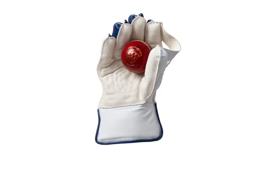 Gunn & Moore GM Cricket Wicket-Keeper Keeping Protective Gloves | Prima | Fluro Yellow/Blue | Youths | 1 Pair | 52082307