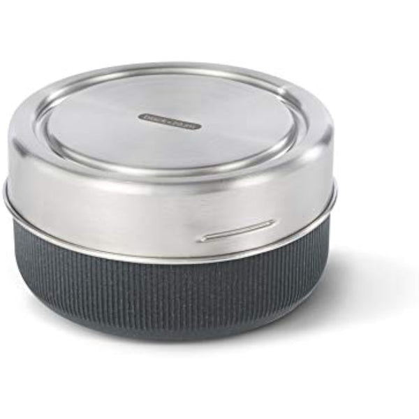 Black+Blum Bowl | Leakproof Meal Prep Lunch Box Food Container, Glass, stainless steel, polypropylene with wood fibre and silicone, Slate, 750 ml/ 25 fl oz