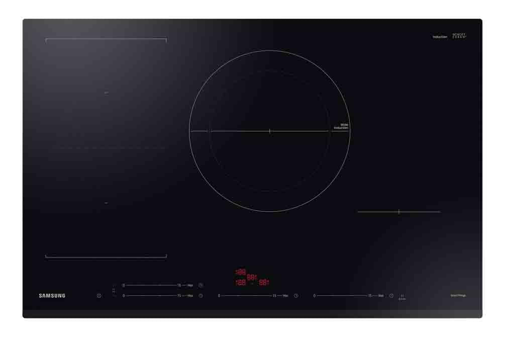 Samsung Slim Fit Induction Hob NZ64B4015FKU1 with Oval Ring and Remote Monitoring, Black