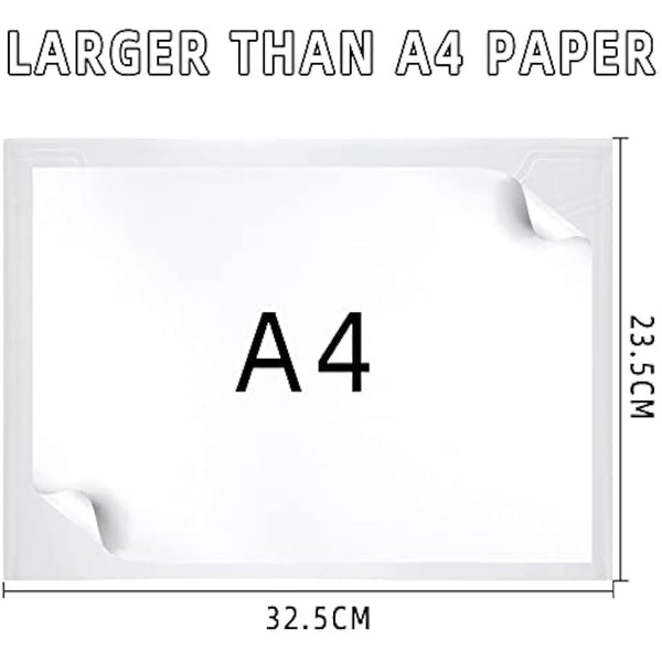 Clear Plastic Wallets A4-30 Pack Plastic Folders Document Wallet Files Popper Wallets with Pocket