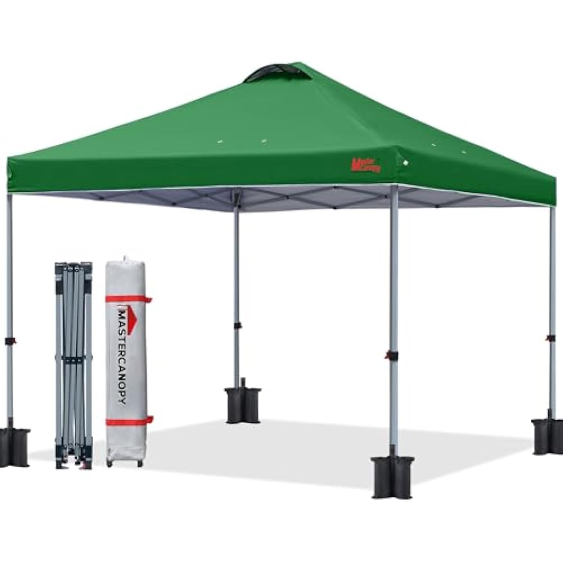 MASTERCANOPY Durable Ez Pop-up Gazebo Tent with Roller Bag (3x3M,Forest Green)