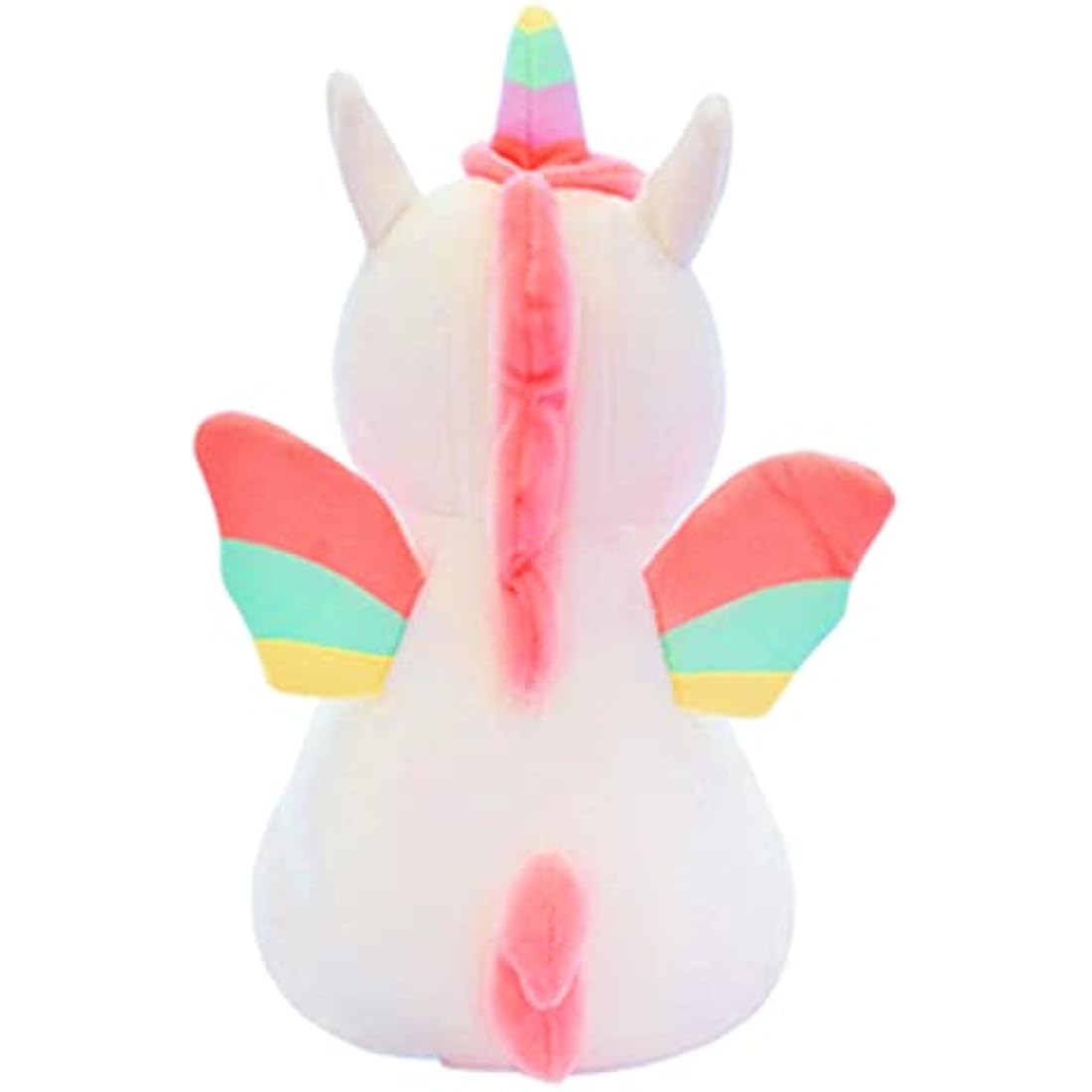 Unicorn Stuffed Animal Toys Cute Soft Unicorn Plush Hugging Pillow with Rainbow Wings Kawaii Toy for Kids Girls (25CM/9.8Inch, White)