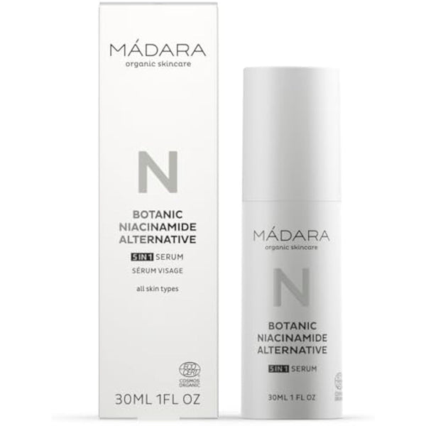 MÁDARA Organic Skincare | Botanic Niacinamide Alternative 5-in-1 Serum, 30ml – A natural niacinamide alternative, Delivers skin-refining, brightening and balancing effects