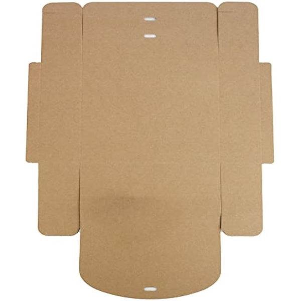 Emartbuy Pack of 12 Rectangle Shaped Presentation Gift Box, 24 cm x 19.5 cm x 7 cm, Easy Assembly, Brown Kraft Box with Bow Ribbon