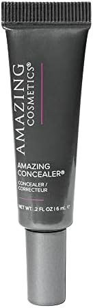 AmazingCosmetics AMAZINGCONCEALER, full coverage long wear concealer makeup for undereye dark circles, acne, blemishes and mature skin, color correcting shades, natural finish