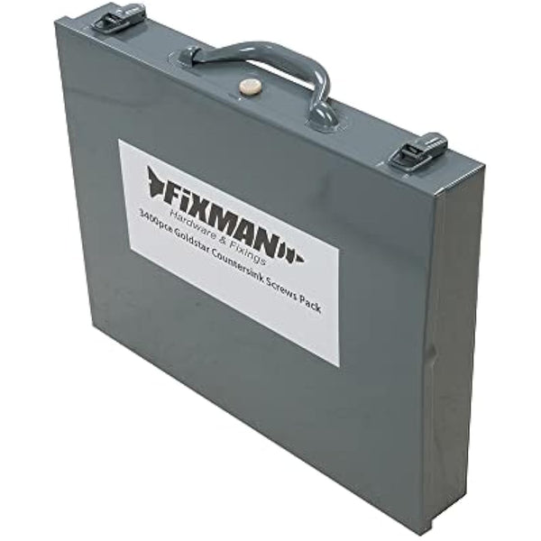 Fixman 640485 Goldstar Countersink Screws Pack 3400pce , Grey