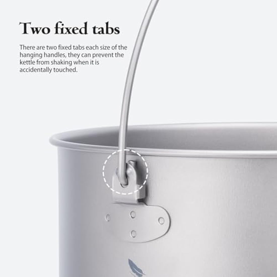 iBasingo 2.9L Titanium Campfire Cooking Pot Camping Cookware Tripod Cooking Pot with Lid Outdoor Lightweight Large Capacity Hiking Picnic Travel Bush Portable Hanging Saucepan Ti2045C