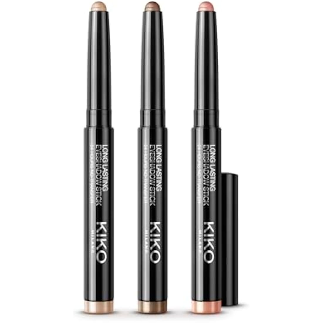 KIKO Milano Long Lasting Colour Eye Set 01, Kit Containing 3 Eyeshadow Sticks: 24-Hour Hold And Transfer-Proof