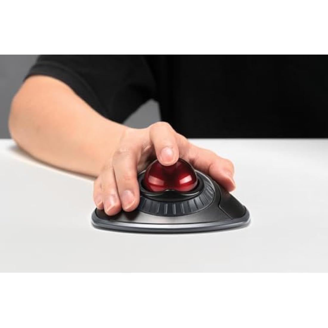 Kensington Orbit Wireless Trackball with Scroll Ring, Professional Computer Mouse with Bluetooth, (2.4GHz Wireless), Optical Tracking & AES Encryption Security, Left or Right Handed - Black (K70992WW)