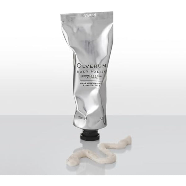 Olverum Cleanse, Exfoliate & Moisturise Body Polish with Papaya Extract and Essential Oils Vegan and Cruelty Free Cream for Smooth Skin (150ML)