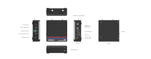 MINIX Fanless Windows 11 Pro Mini PC, Intel 12th Gen N300, NEO Z300-0dB 16GB DDR4, 512GB M.2 PCIe Gen3 x 4 SSD Micro Desktop Computer, 4K Dual Display/2.5G LAN, for Business Home office Multi-Tasking