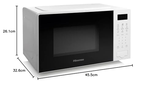 Hisense H23MOBSD1HUK 23 Litre 800W electronic Microwave with Auto Defrost, Digital Display, Smart Cook, Multi level cooking and Easy Clean- Black