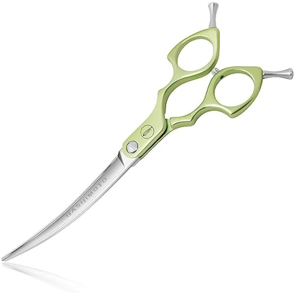 HASHIMOTO Curved Dog Grooming Scissors, Extremely Light Weight, 6.5 inch, 30 Degree Curved Blade, Matt Surface