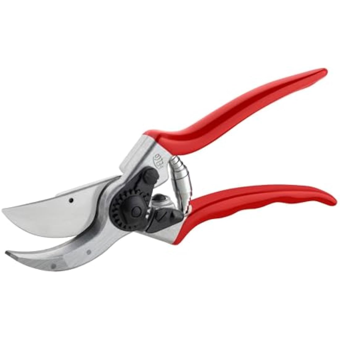 FELCO 2 Pruning Secateurs – 25 mm Cutting Diameter, for Large Hands, 215 mm Length, with Sap Groove, Straight Handles, Red