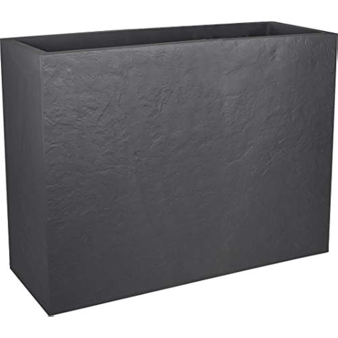 EDA - Wall Loft L Volcania 46 L - Imitation Stone Decor - Double Wall - Water Retention Area - 78.5 x 29.5 x 60 cm - Charcoal Grey