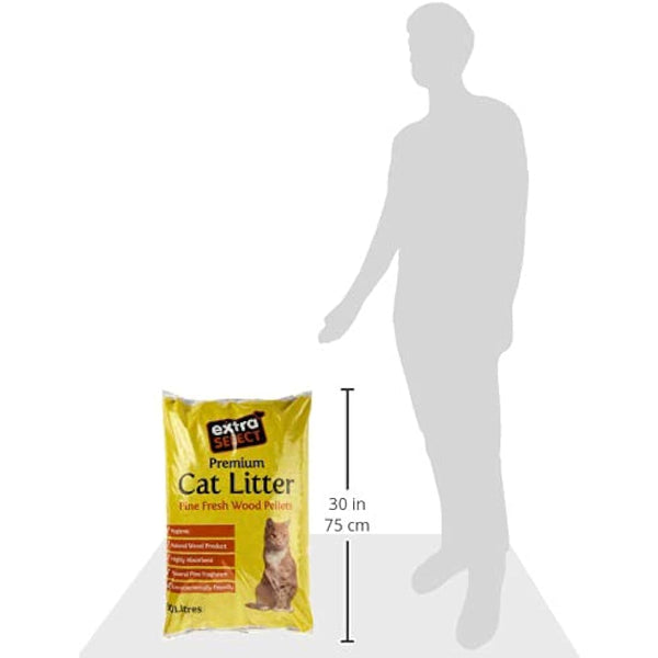Extra Select Premium Wood Based Cat Litter, 30 L