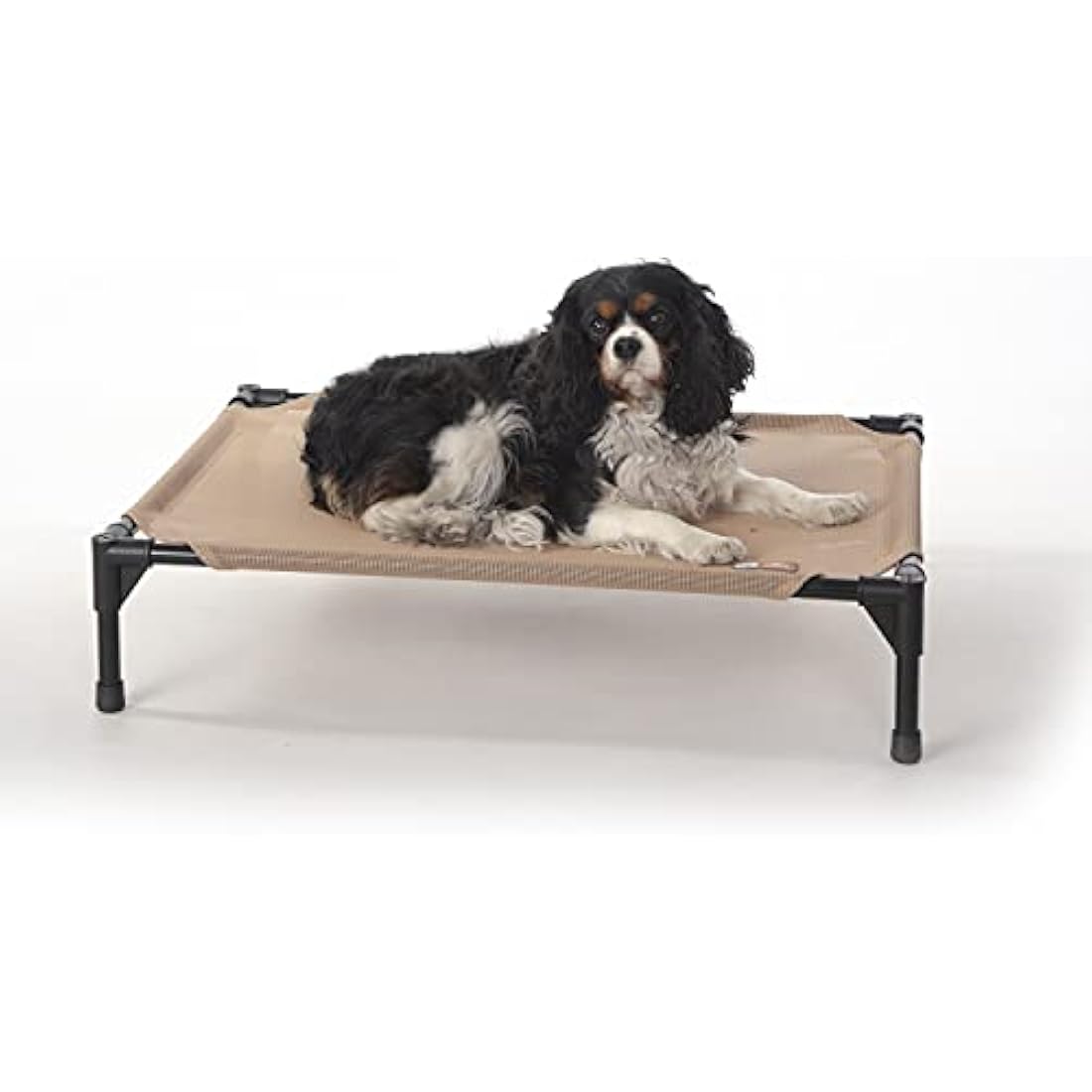 K&H Pet Products Original Pet Cot Elevated Pet Bed All Season Tan Mesh Medium 25 X 32 X 7 Inches