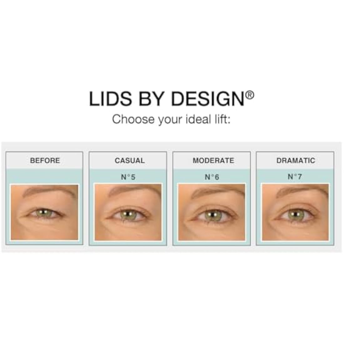 Contours Rx Lids by Design Eyelid Lift Strips with Travel Case and Tweezers - Invisible Eyelid Tape for Hooded Eyes - a Youthful-Looking Appearance - 2 Pack - 160 CT (4mm (Pack of 2))