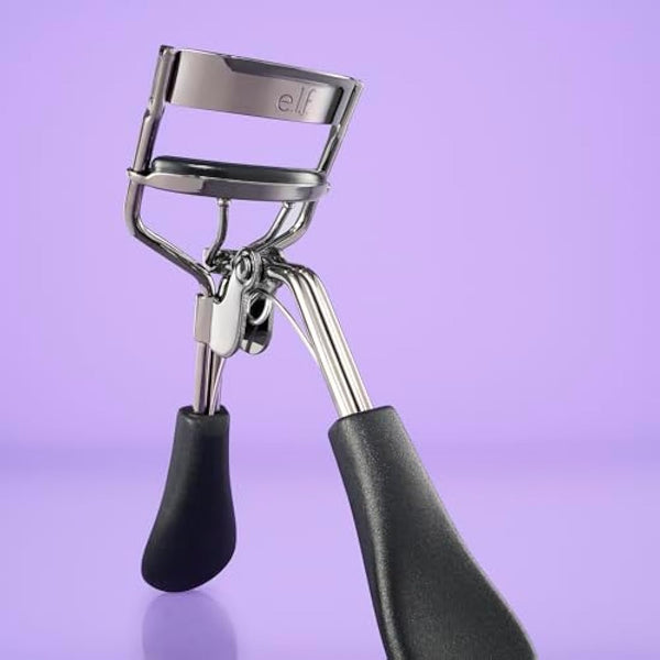 e.l.f. Pro Eyelash Curler Strong, Contoured, Lifting Creates Long Lasting, Eye-Opening, Voluminous Lashes Includes Additional Rubber Replacement Pad Gunmetal,84067