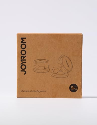 JOYROOM 6 Pack Cable Tidy Clips Cord Organiser Magnetic Cable Management Self Adhesive Wire Holder for Desk, Nightstand, Charging Cables, HDMI, USB, Audio Cable, Office, Home, White