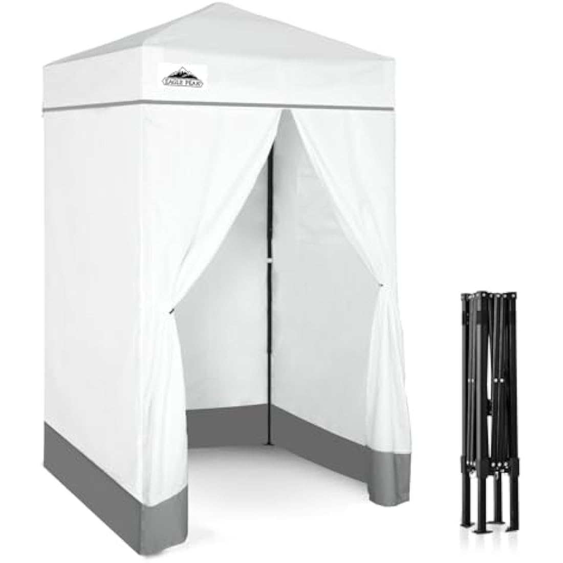 EAGLE PEAK Flex Ultra Compact 1.2m x 1.2m Pop-up Changing Room Canopy, Portable Privacy Cabana for Pool, Fashion Photoshoots, or Camping, White