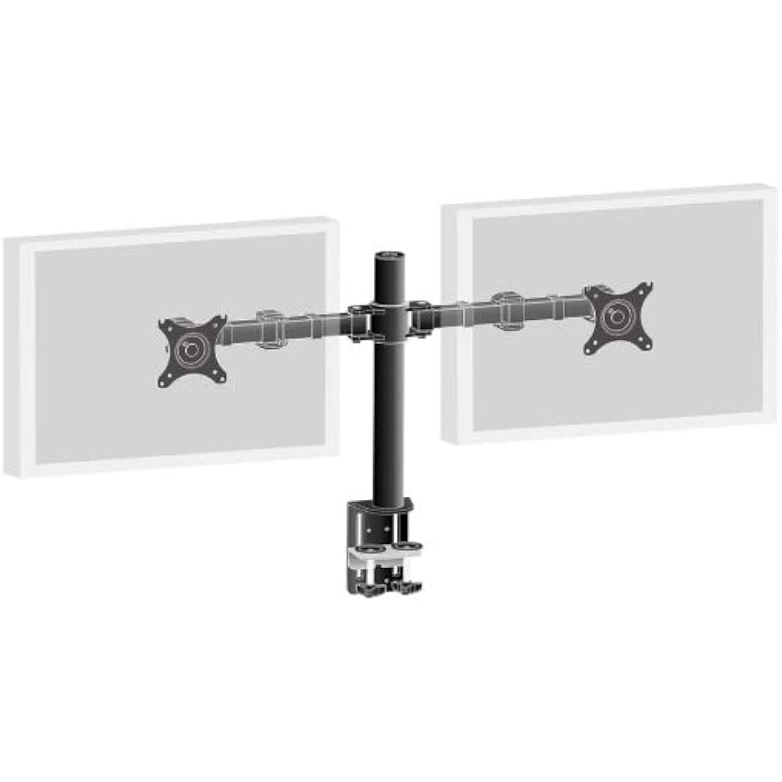 iiyama DS1002C-B1 Dual Screen Desk Mounting Arm - Black