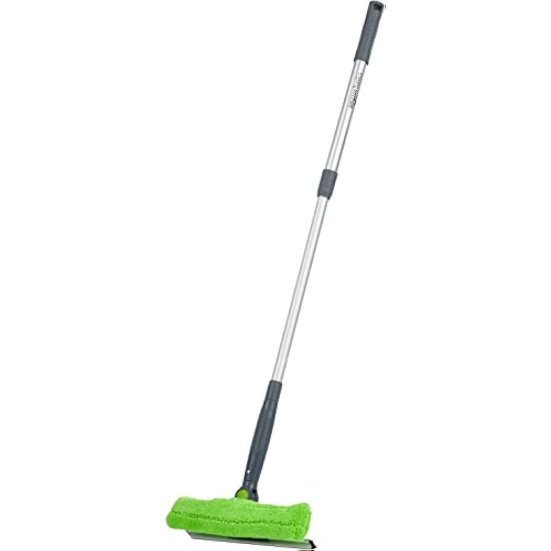 Amazon Basics Extendable Window Squeegee with 180° Rotating Head and telescopic Pole 26''-38''(66cm-96.5cm) , Perfect for Cleaning Windows, Mirrors, Tiles, Green