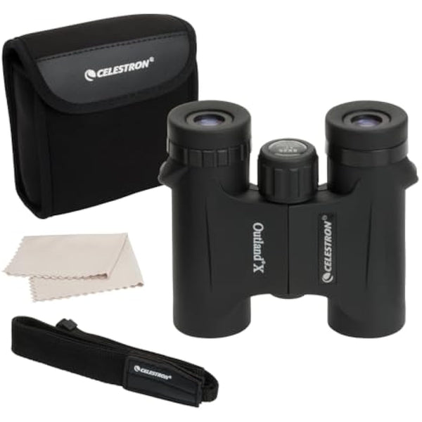 Celestron 71340 Outland X 8x25 Compact Roof Prism Binoculars, Black
