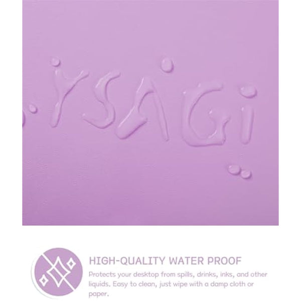YSAGi Non-Slip Desk Pad, Waterproof PVC Leather Desk Table Protector, Ultra Thin Large Mouse Pad, Easy Clean Laptop Desk Writing Mat for Office Work/Home/Decor (90 x 43 cm, Purple)