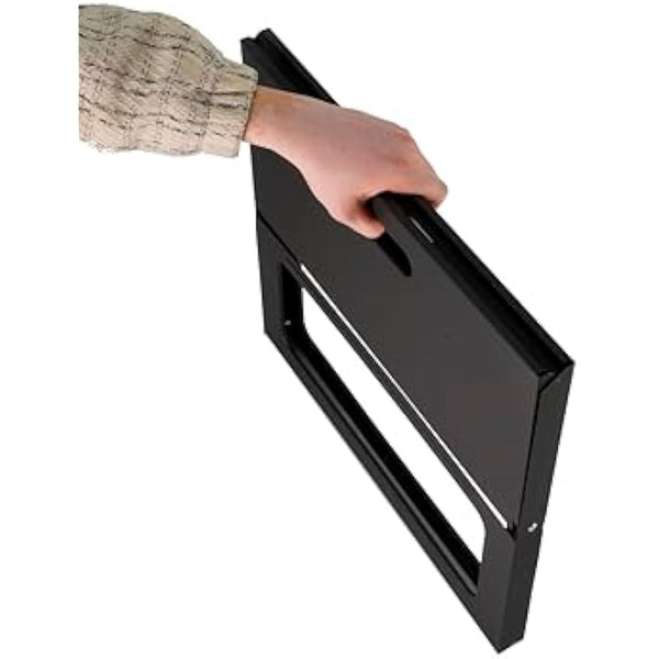 Direct Designs - Notebook Folding Grill - Portable Picnic BBQ with Chrome Plated Cooking Grid (Black)