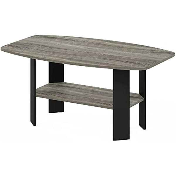 Furinno Simple Design Coffee Table, Side Table, French Oak/Black