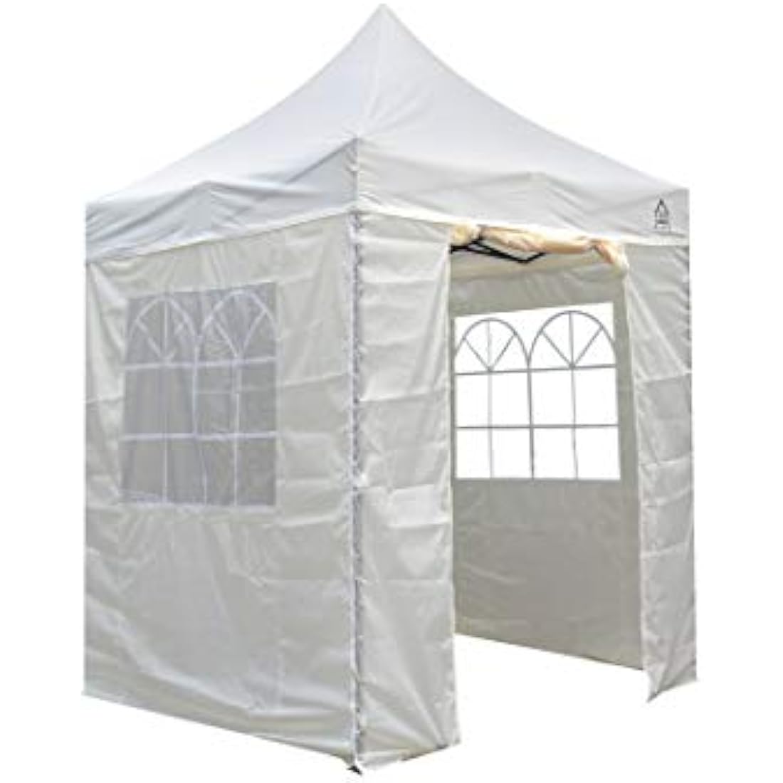 All Seasons Gazebos 2x2 Fully Waterproof Pop up Gazebo With 4 Zip up Sides and Accessories - Cream