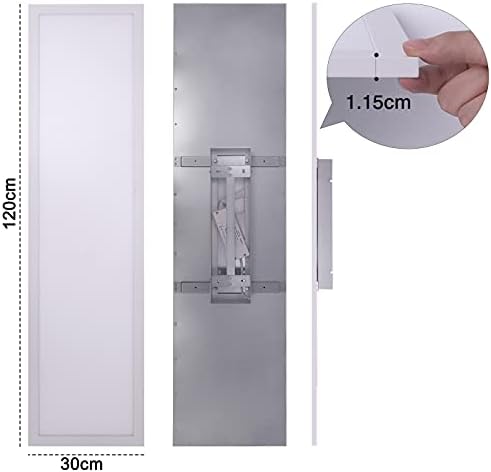 Dimmable LED Ceiling Light Panel 120 x 30 cm with Remote Control, 40 W Ceiling Lamp with Strong Brightness, 2700K - 6500K Warm, Natural and Cool White Lamp for Office, Workshop, Living Room
