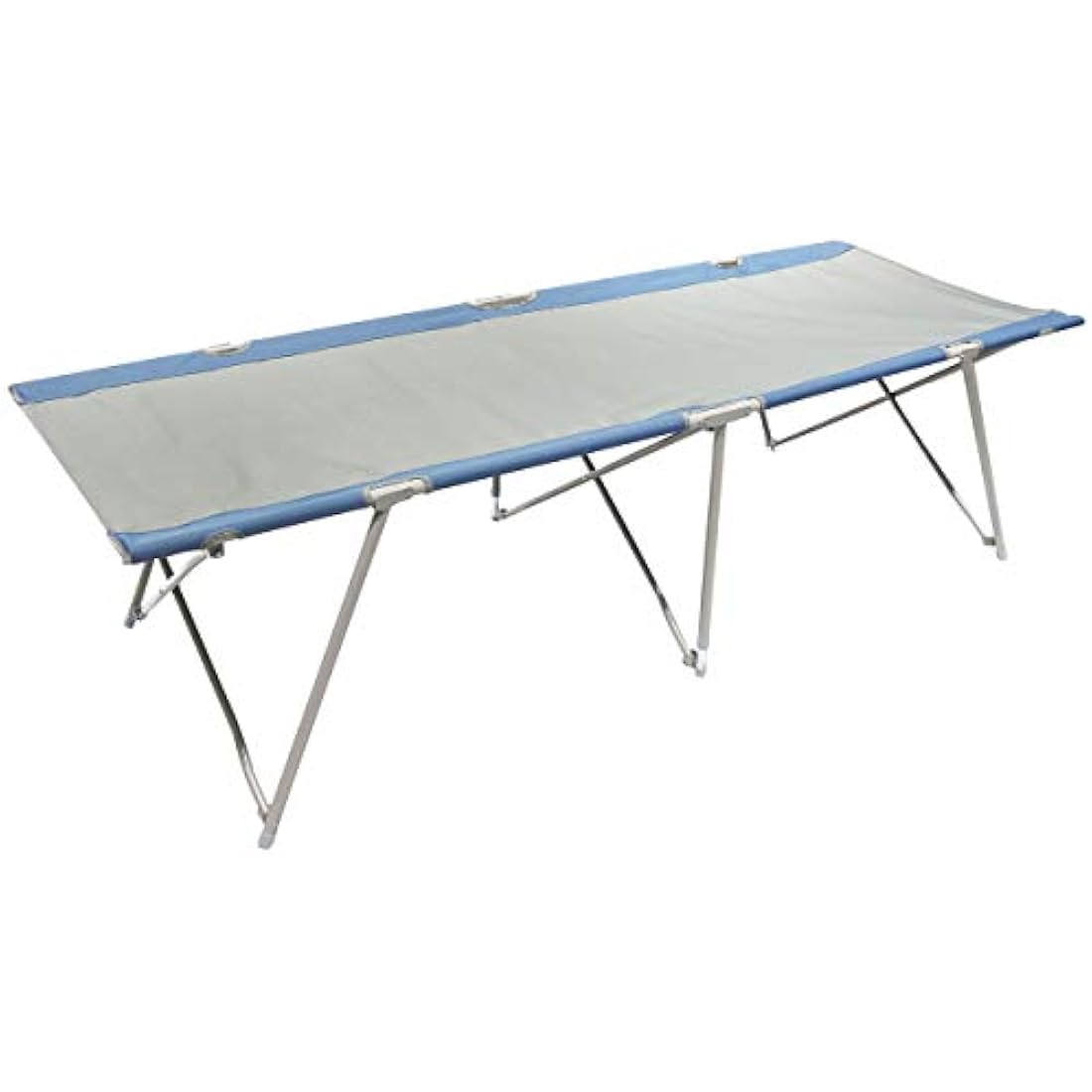 Homecall XXL Camping folding bed 600D polyester /rip stop grey/blue