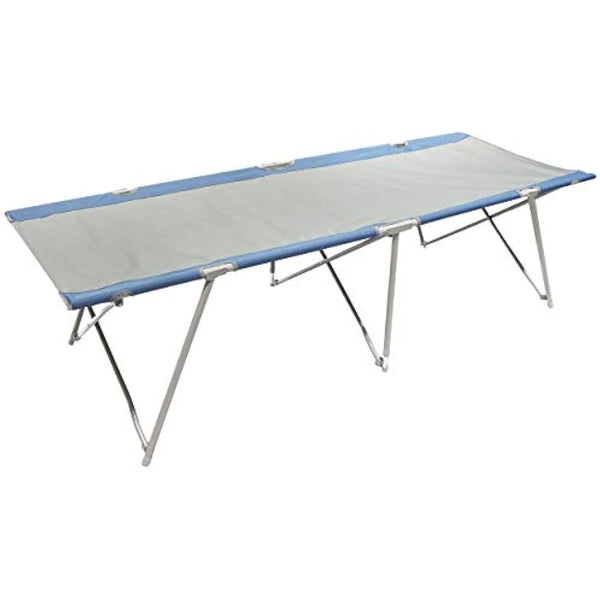 Homecall XXL Camping folding bed 600D polyester /rip stop grey/blue
