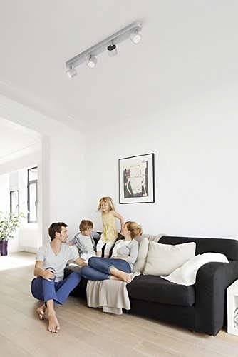 Philips MyLiving Star 4 Bar Spotlight Ceiling Light (Integrated 4 x 3 W LED Bulb) - Aluminium