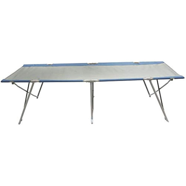 Homecall XXL Camping folding bed 600D polyester /rip stop grey/blue